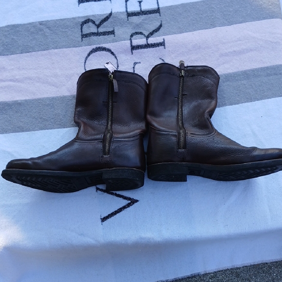 Frye Dark Leather Ankle Boots - Picture 15 of 16